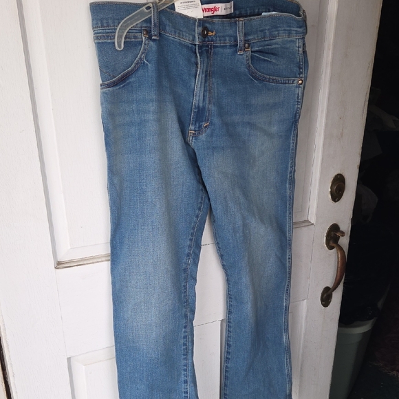 Wrangler Men's Light Blue Straight Jeans - Picture 1 of 5